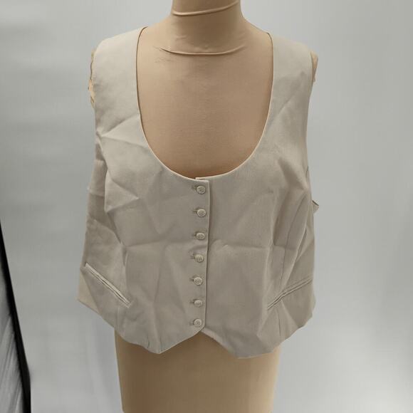 H&M, Beige Vest, XL - Picture 2 of 12